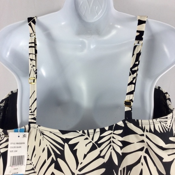 Bleu by Rod Beattie Plus Size Urban Oasis Printed One-Piece Swimsuit Size 20W - Picture 7 of 10